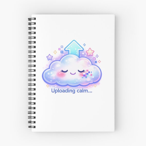 Item preview, Uploading Calm – Pastel Kawaii Cloud Digital Art designed and sold by Sommium .