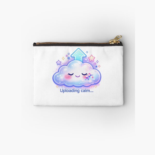 Item preview, Uploading Calm – Pastel Kawaii Cloud Digital Art designed and sold by Sommium .