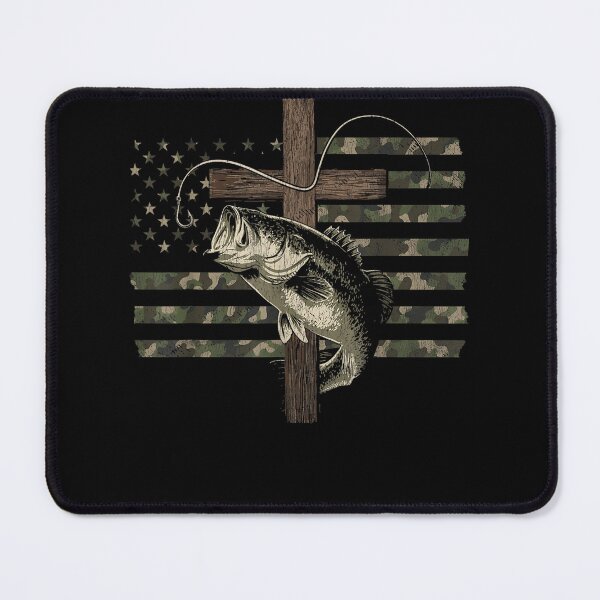 Item preview, Christian Bass Fishing Camo American Flag designed and sold by ALICIAxGONZALEZ.