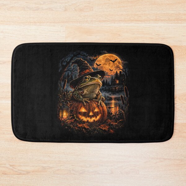 Item preview, Witch Frog Halloween Pumpkin Cottagecore Dark Academia designed and sold by Emmatshirt1.
