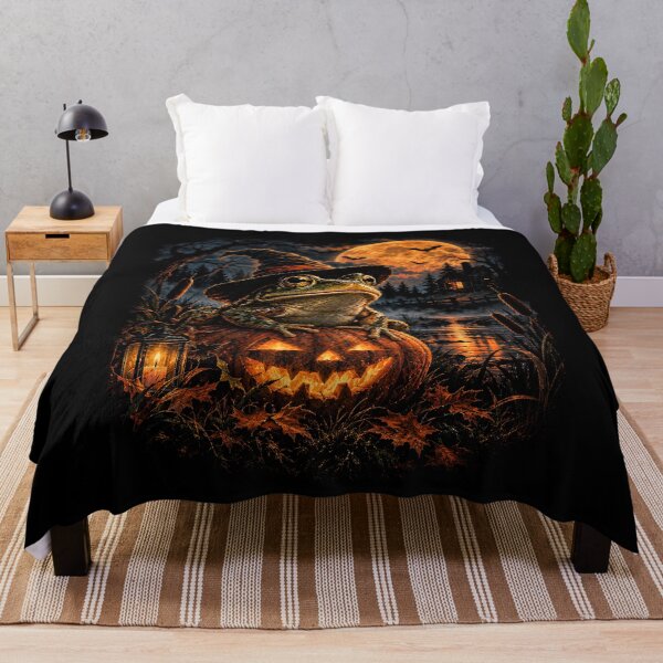 Item preview, Witch Frog Halloween Pumpkin Cottagecore Dark Academia designed and sold by Emmatshirt1.