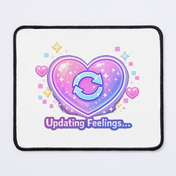 Item preview, Updating Feelings – Pastel Kawaii Heart Digital Art designed and sold by Sommium .