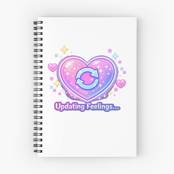 Item preview, Updating Feelings – Pastel Kawaii Heart Digital Art designed and sold by Sommium .