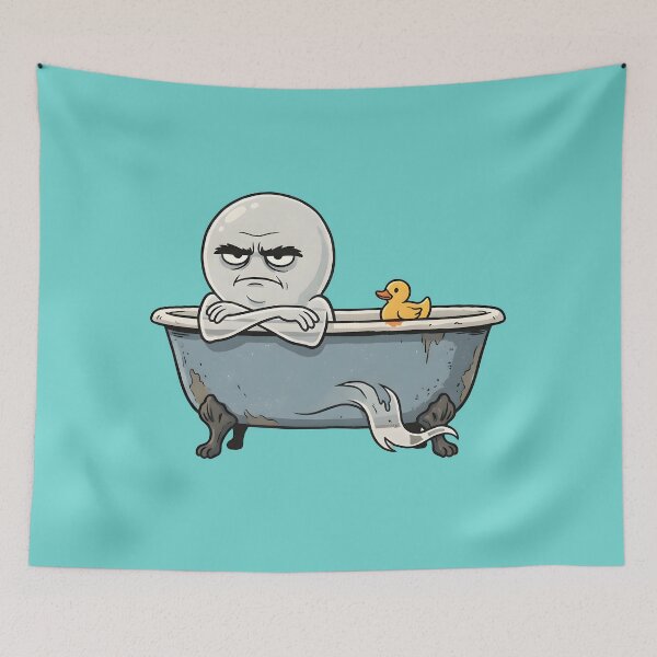 Item preview, Grumpy Ghost Taking a Bath designed and sold by PreeCha Art & Co..