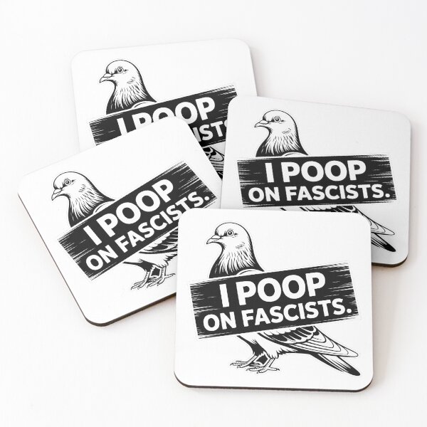 Item preview, I Poop On Fascists – Political Pigeon Statement Design designed and sold by LoFizzy.
