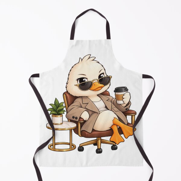 Item preview, Chic Business Duck with Coffee – Funny Classy Duck Cartoon Sticker designed and sold by CreativeCharmCo.