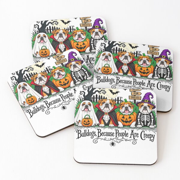 Item preview, Bulldogs Because People are Creepy Halloween Dogs Costume Retro Gift Men Women designed and sold by WillLara5Deut.