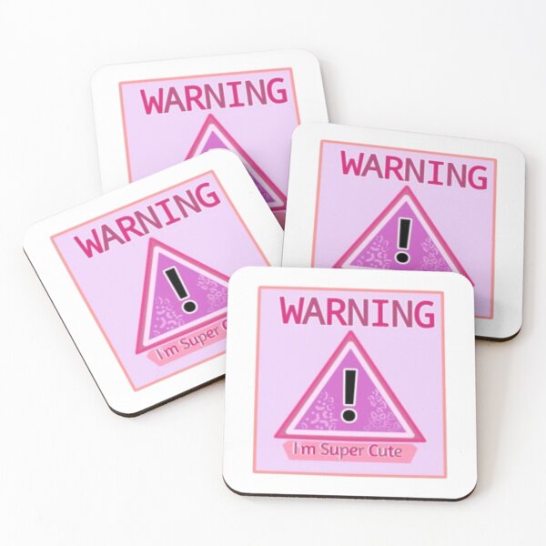 Item preview, Warning I'm Super Cute Pink Sign designed and sold by WillDaf.