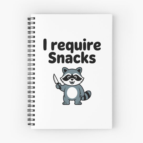 Item preview, I Require Snacks – Funny Raccoon Meme Design designed and sold by LoFizzy.