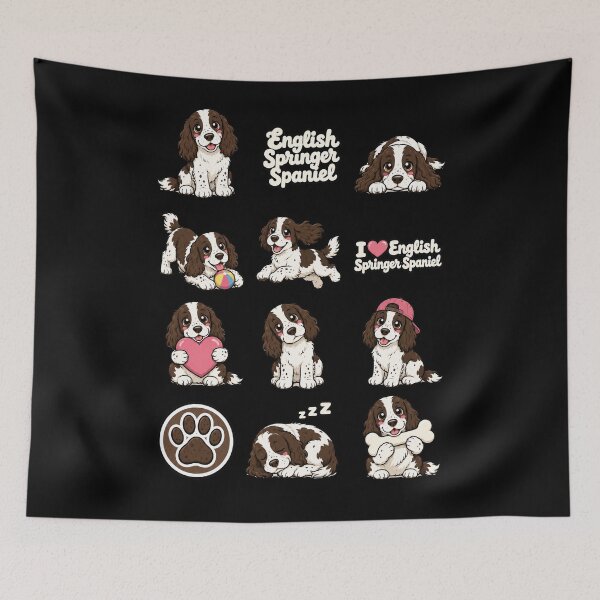 Item preview, Cute English Springer Spaniel stickers and apparel design designed and sold by rafaeltto.