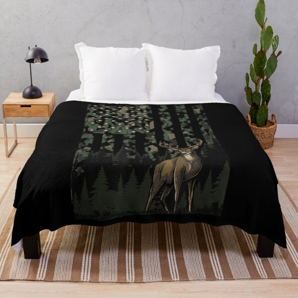 Item preview, Camo Deer American Flag Graphic Hunting Gifts Men Dad Boys designed and sold by JaredDeShop.