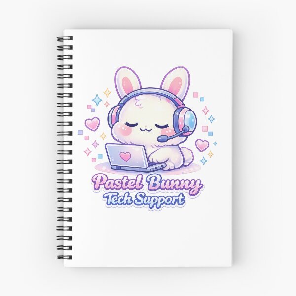 Item preview, Pastel Bunny Tech Support Kawaii Helper Art designed and sold by Sommium .