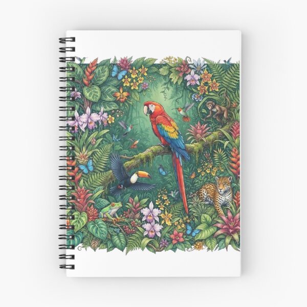 Item preview, Exotic Rainforest Wildlife Ecosystem and Jungle Animals Art designed and sold by DrAsmaaMohamed.