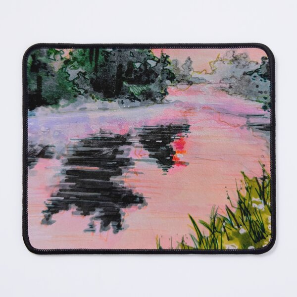 Item preview, Serene Pink Sunset Lake designed and sold by falkowinstagram.