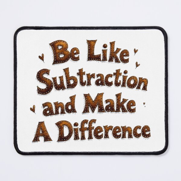 Item preview, Be Like Subtraction and Make A Difference Math Teacher - Funny Math Pun designed and sold by MaciejRudzinsky.
