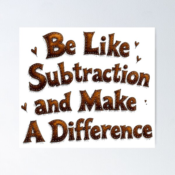 Item preview, Be Like Subtraction and Make A Difference Math Teacher - Funny Math Pun designed and sold by MaciejRudzinsky.