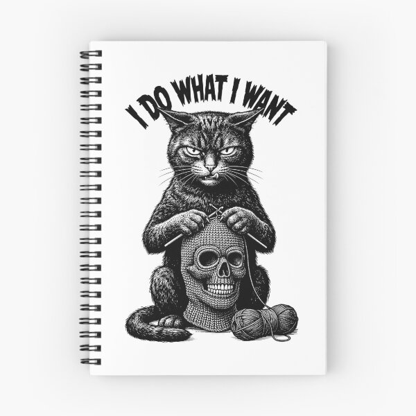 Item preview, Crochet Cat Skull Halloween Crocheting I Do What I Want designed and sold by GrandeDuc.