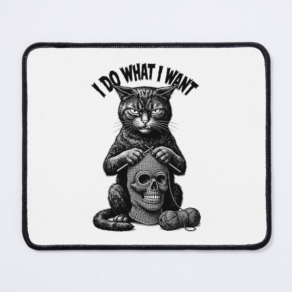Item preview, Crochet Cat Skull Halloween Crocheting I Do What I Want designed and sold by GrandeDuc.