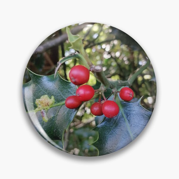 Item preview, Red Holly Berries and Green Leaves designed and sold by PhuongVoArt.