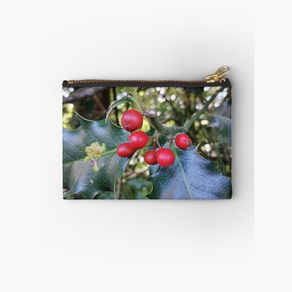 Item preview, Red Holly Berries and Green Leaves designed and sold by PhuongVoArt.