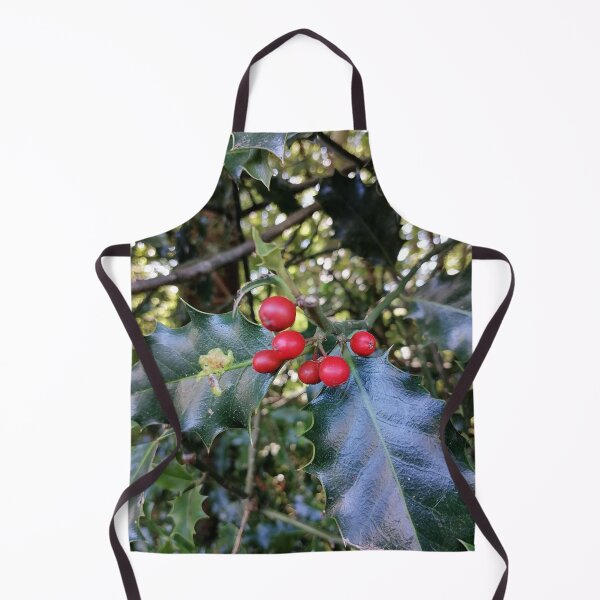 Item preview, Red Holly Berries and Green Leaves designed and sold by PhuongVoArt.