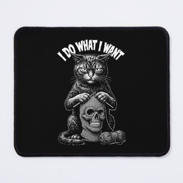 Item preview, Crochet Cat Skull Halloween Crocheting I Do What I Want designed and sold by GrandeDuc.