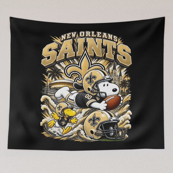 Item preview,  Snoopy New Orleans Dynamic Diving Catch Football Fan designed and sold by CaneufeyCip.