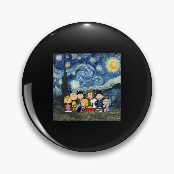 Item preview, Snoopy And The Peanuts Gang Starry Night designed and sold by BadManShop.