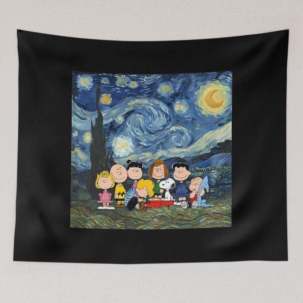 Item preview, Snoopy y la pandilla de Peanuts: La noche estrellada designed and sold by BadManShop.