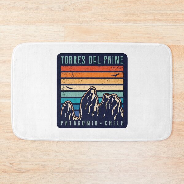 Item preview, Torres Del Paine Patagonia Chile Retro Sunset Landscape Art designed and sold by mantanterindah.