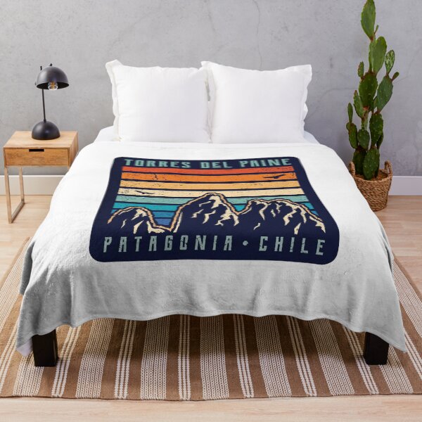 Item preview, Torres Del Paine Patagonia Chile Retro Sunset Landscape Art designed and sold by mantanterindah.