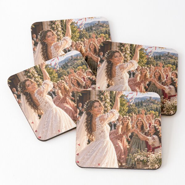 Item preview, Ancient Wedding Superstitions Bride Tossing Flower Wreath designed and sold by CzipipitoStudio.