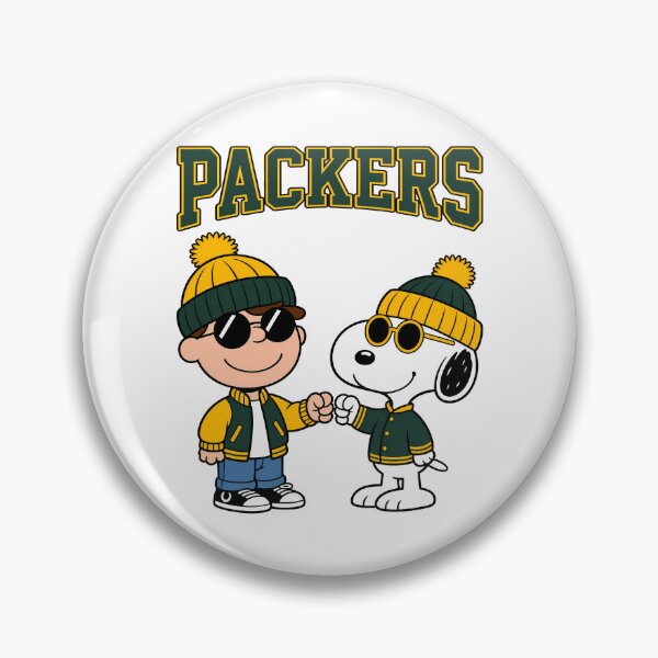 Artikelvorschau, Charlie Brown & Snoopy Green Bay Packers Football Retro F296 entworfen und verkauft von GLUVY-THEME.