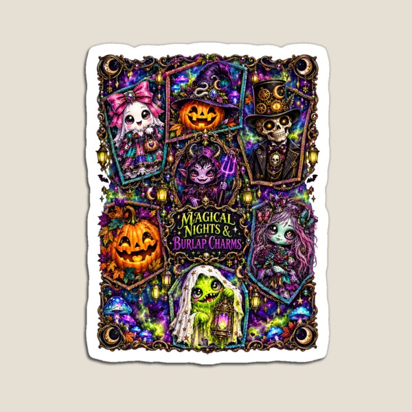 Item preview, Halloween Magical Nights Burlap Charms designed and sold by Sovereign Supply Co..
