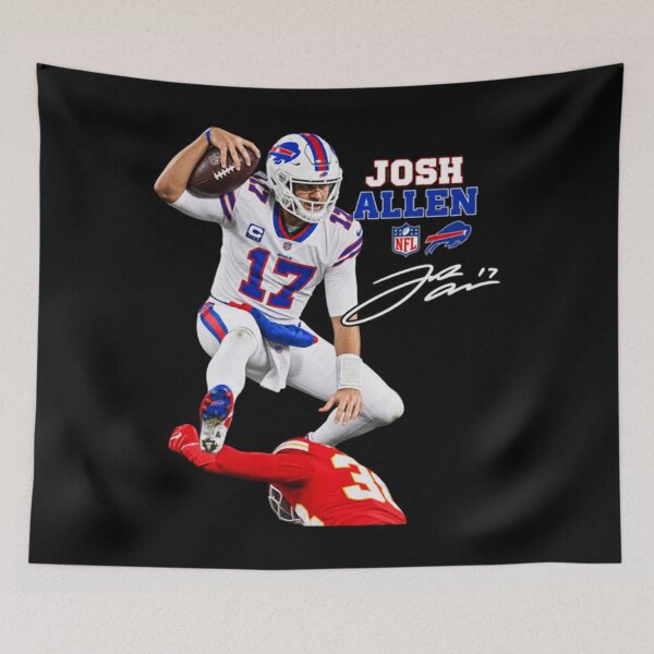 Item preview, Buffalo Bills Josh Allen Football Action designed and sold by UrukawaManko.