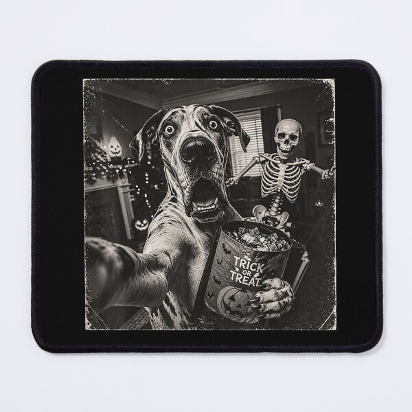 Item preview, Trick Or Treat Halloween Great Dane Scary Skeleton Selfie designed and sold by design-sopsunil.