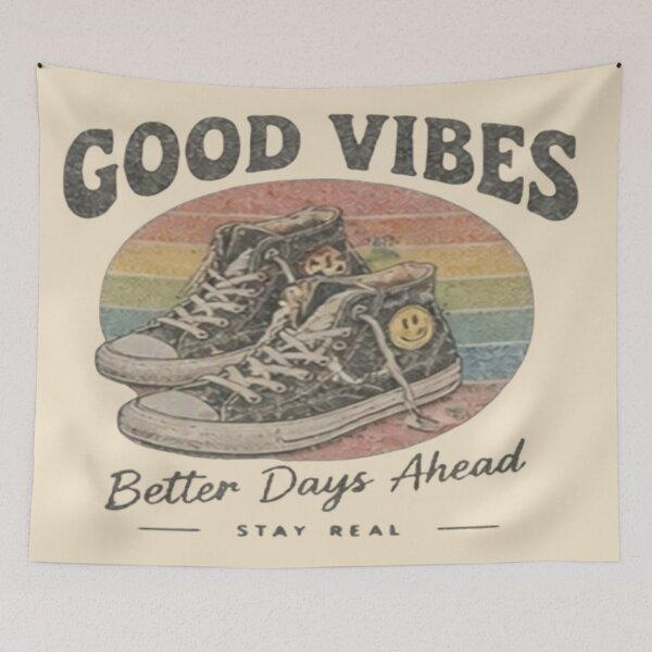 Item preview, Good Vibes Retro Sneakers Art designed and sold by FABIOLA1970.