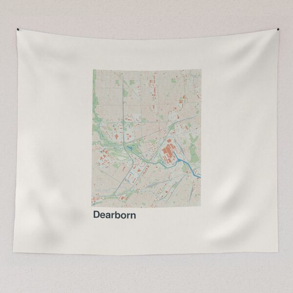 Item preview, Dearborn Minimalistic Map Art designed and sold by MapsNerd.