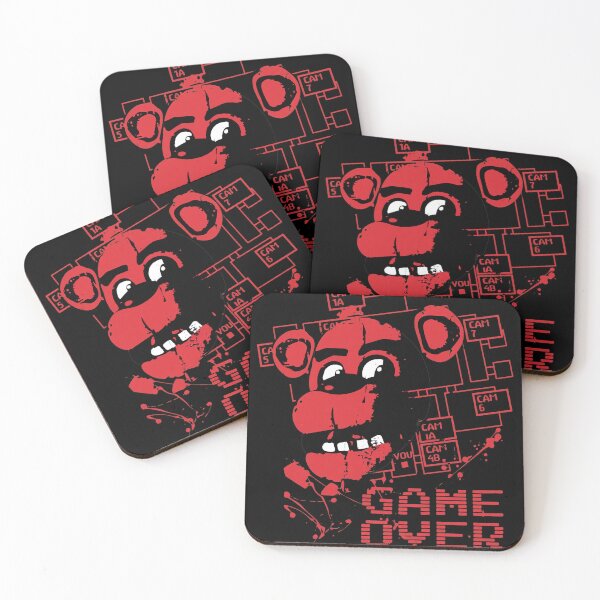 Item preview, Red Bear "Game Over" Horror Game Blueprint Design designed and sold by OlafZemlak.