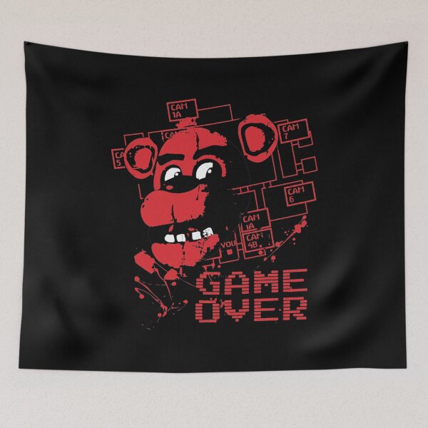 Item preview, Red Bear "Game Over" Horror Game Blueprint Design designed and sold by OlafZemlak.