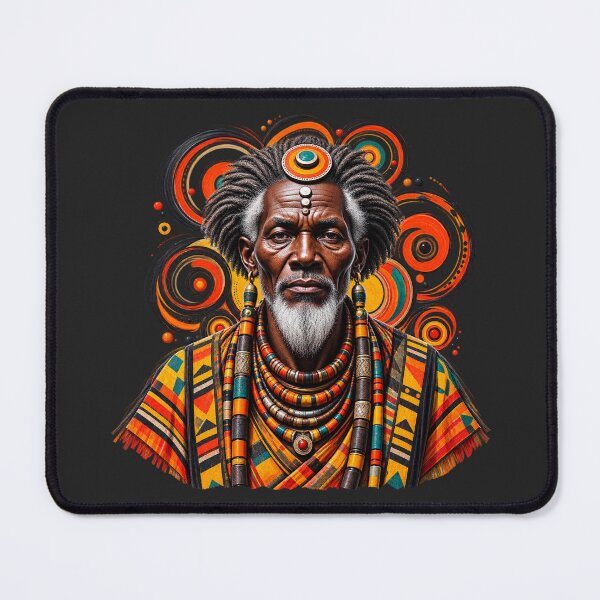 Item preview, African Spiritual Elder Portrait Art | Ancestral Wisdom Keeper | African Spirituality Wall Art designed and sold by 'VARI'.