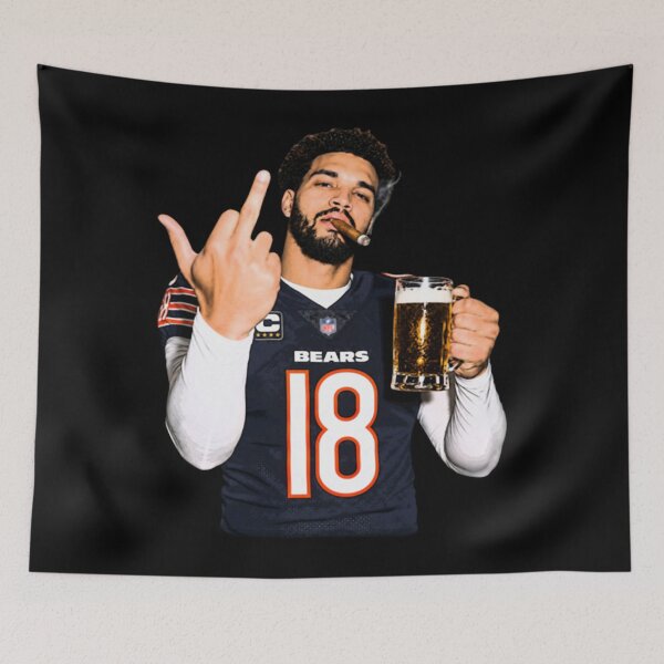 Item preview, Caleb-Williams Inspired Middle Finger Smoking And Drinking designed and sold by UrukawaManko.