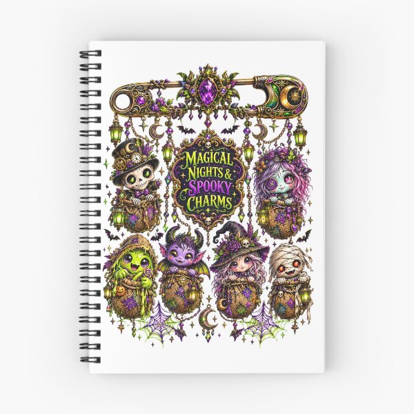 Item preview, Halloween Magical Nights Spooky Charms Safety Pin designed and sold by Sovereign Supply Co..