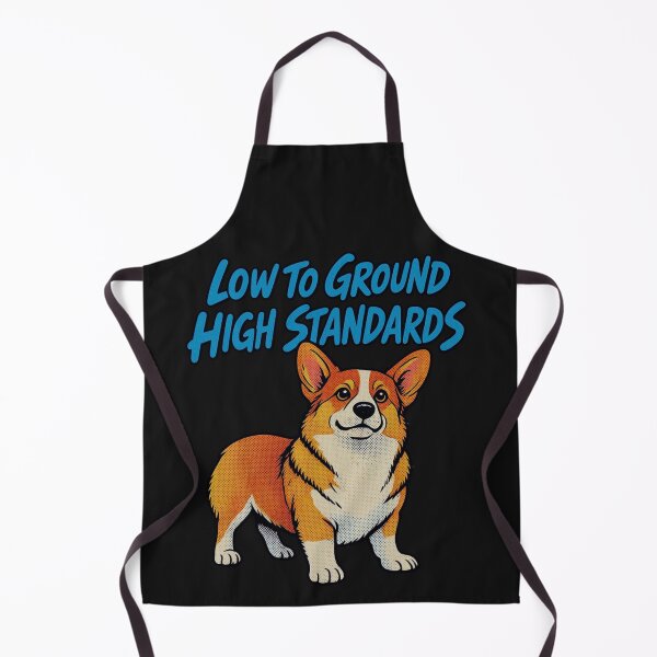 Artikelvorschau, Niedrig bis bodenständig, hohe Standards, lustiger Corgi entworfen und verkauft von AdicretorDesign.