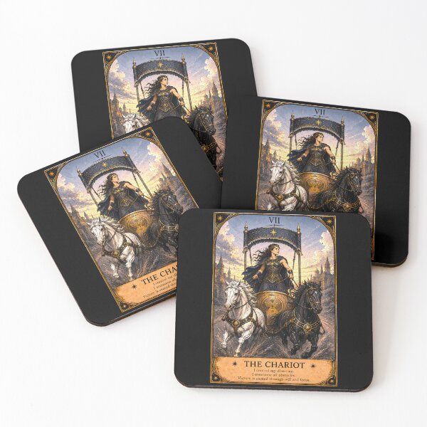 Item preview, The Chariot Tarot Card - Female Warrior, Determination & Victory Art designed and sold by ArcanaAbsolute.