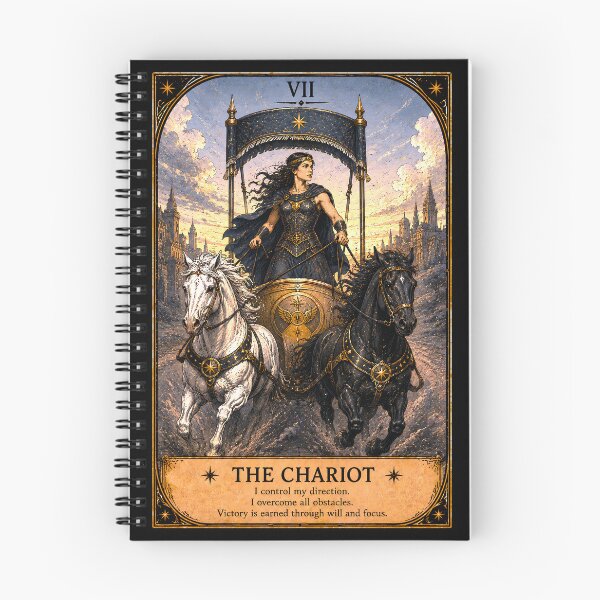 Item preview, The Chariot Tarot Card - Female Warrior, Determination & Victory Art designed and sold by ArcanaAbsolute.