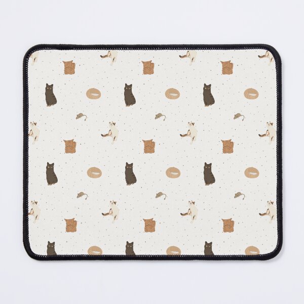 Item preview, Cute Flat Vector Cats and Fishbones Light Cream Pattern designed and sold by svitlaarty.
