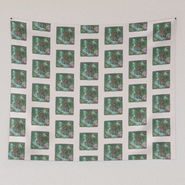 Item preview, Amazon Rainforest River Ecosystem and Jungle Wildlife Art designed and sold by DrAsmaaMohamed.