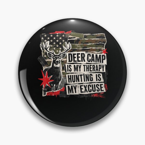 Artikelvorschau, Deer Camp Therapy Hunting Excuse American Camo Men entworfen und verkauft von JaredDeShop.
