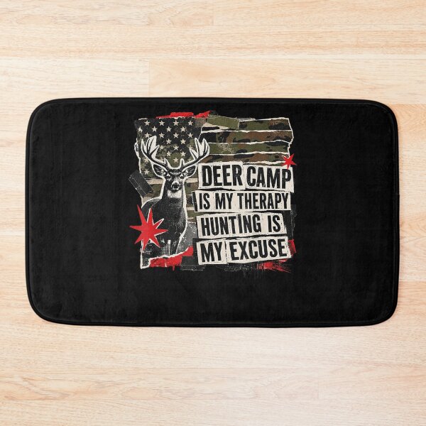 Item preview, Deer Camp Therapy Hunting Excuse American Camo Men designed and sold by JaredDeShop.